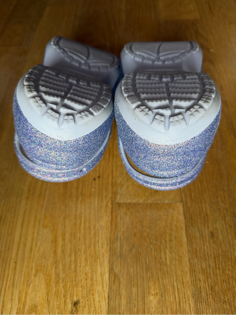 Crocs Size 7W Purple Glitter Sparkle - Picture 8 of 12